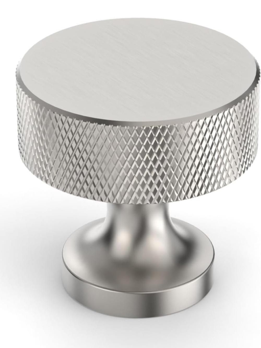 Brushed Silver Metal Cabinet Knobs - set of 10